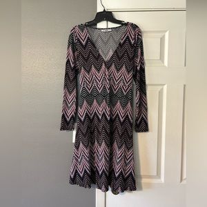 Motherhood Maternity Purple Geometric Dress